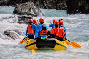 rafting in slovenia soca river rapids